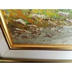 Малка картина масло на платно Испания - 3674
